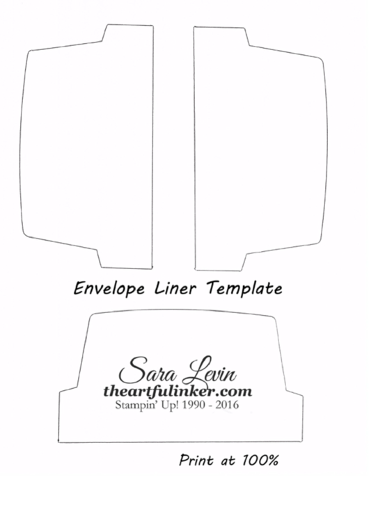 Envelope Liner Template