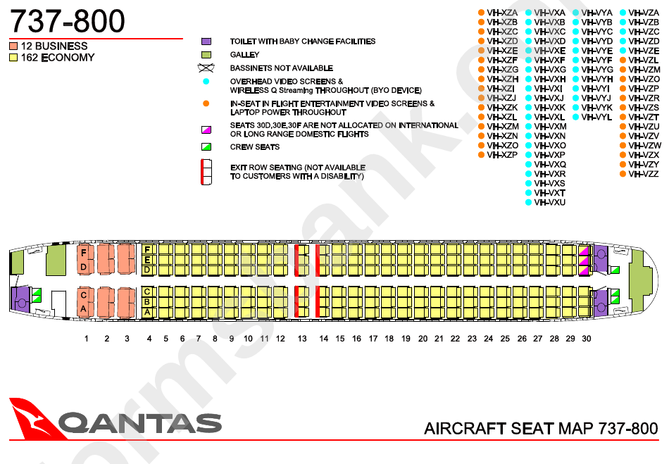 737-800 - Aircraft Seat Map