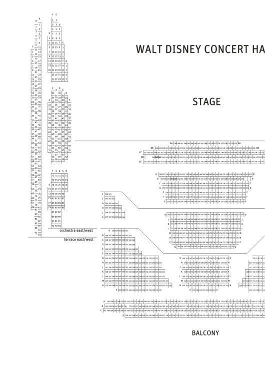 Walt Disney Concert Hall Seating Chart Printable pdf