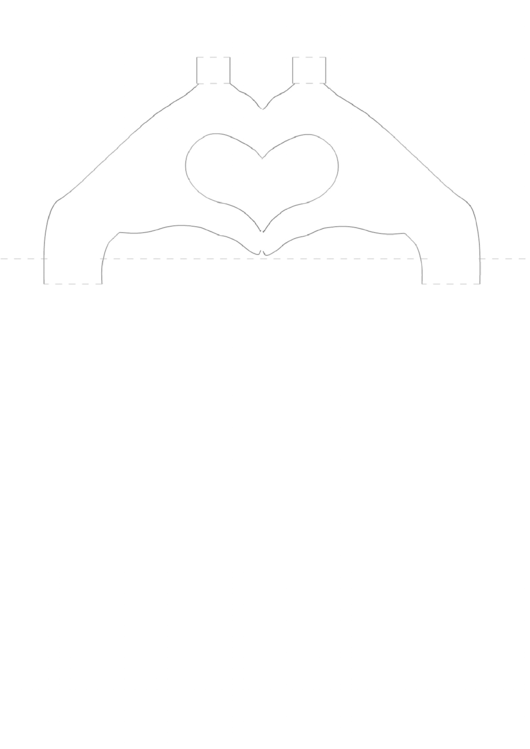 Hands Cut-out Valentine Card Template