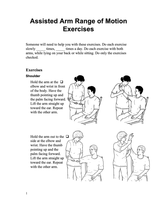 Assisted Arm Range Of Motion Exercises Somali Printable pdf