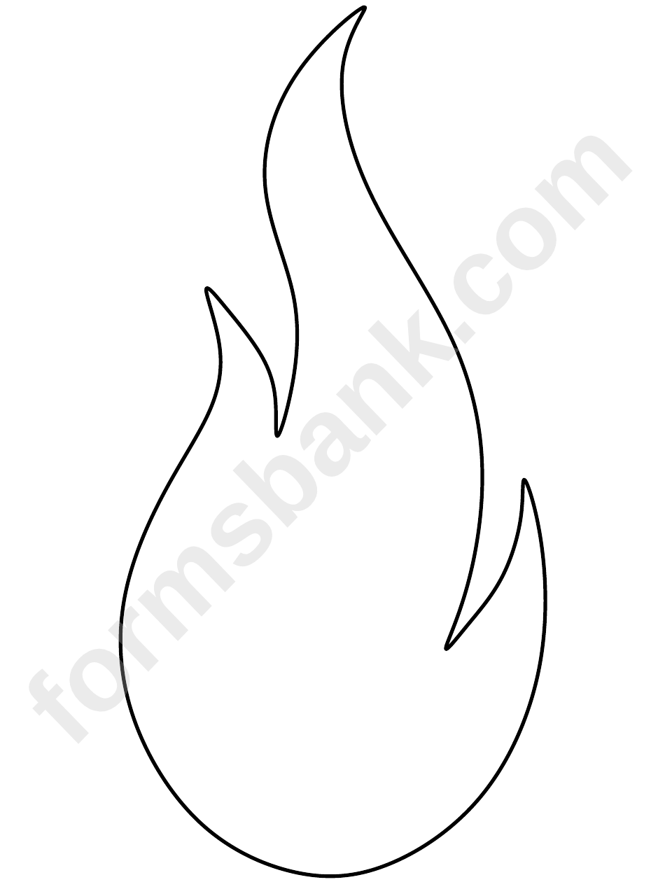 Printable Cut Out Flame Template