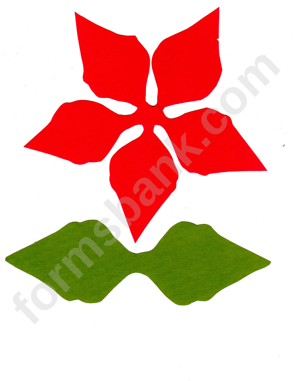 Red And Green Leaves Template