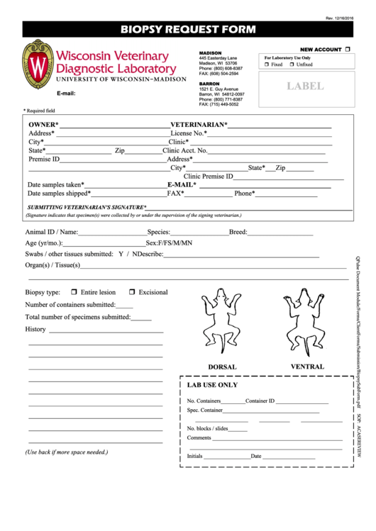 Label Biopsy Request Form