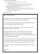 Sample Letter To A Soldier Template