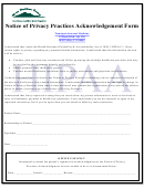 Notice Of Privacy Practices Acknowledgement Form