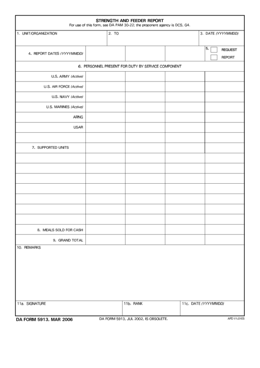 Da Form 5913, Mar 2006 Printable pdf