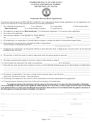 Fillable Trademark/service Mark Application Form - Kentucky Secretary Of State - 2012 Printable pdf
