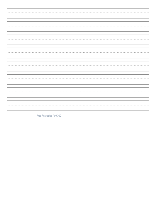 Primary Lined Paper printable pdf download