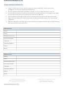 Professional Reference List Sample Printable pdf