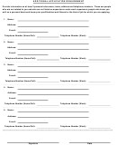 Personal Reference Sample List