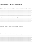 Scientific Method Worksheet Form