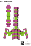 M Is For Monster Papercraft