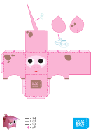 Pig Paper Toy Box Template
