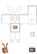 Rabbit Paper Toy Box Template