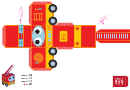 Fire Truck Paper Toy Box Template