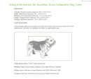 Sizing Information For Guardian Gear Collapsible Dog Crate