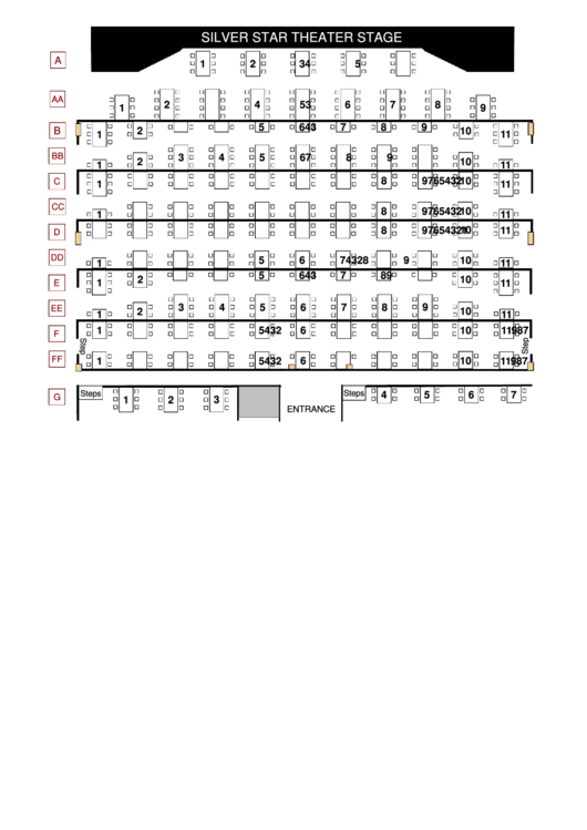 Silver Star Theater Stage Seating Chart Printable pdf