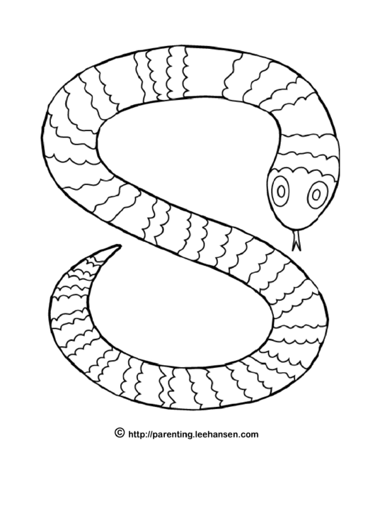 Snake Coloring Sheet