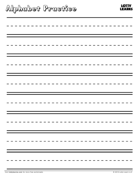 Alphabet Practice Sheets Printable pdf
