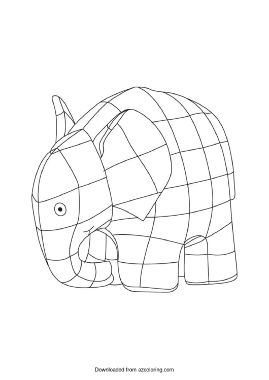 Elmer Elephant Coloring Sheet Printable pdf