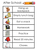 After School Chore Chart For Kids