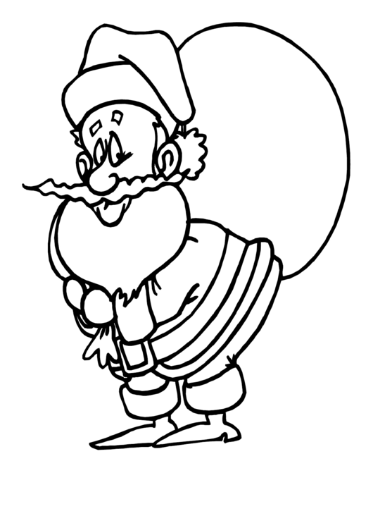 Santa Coloring Sheet printable pdf download