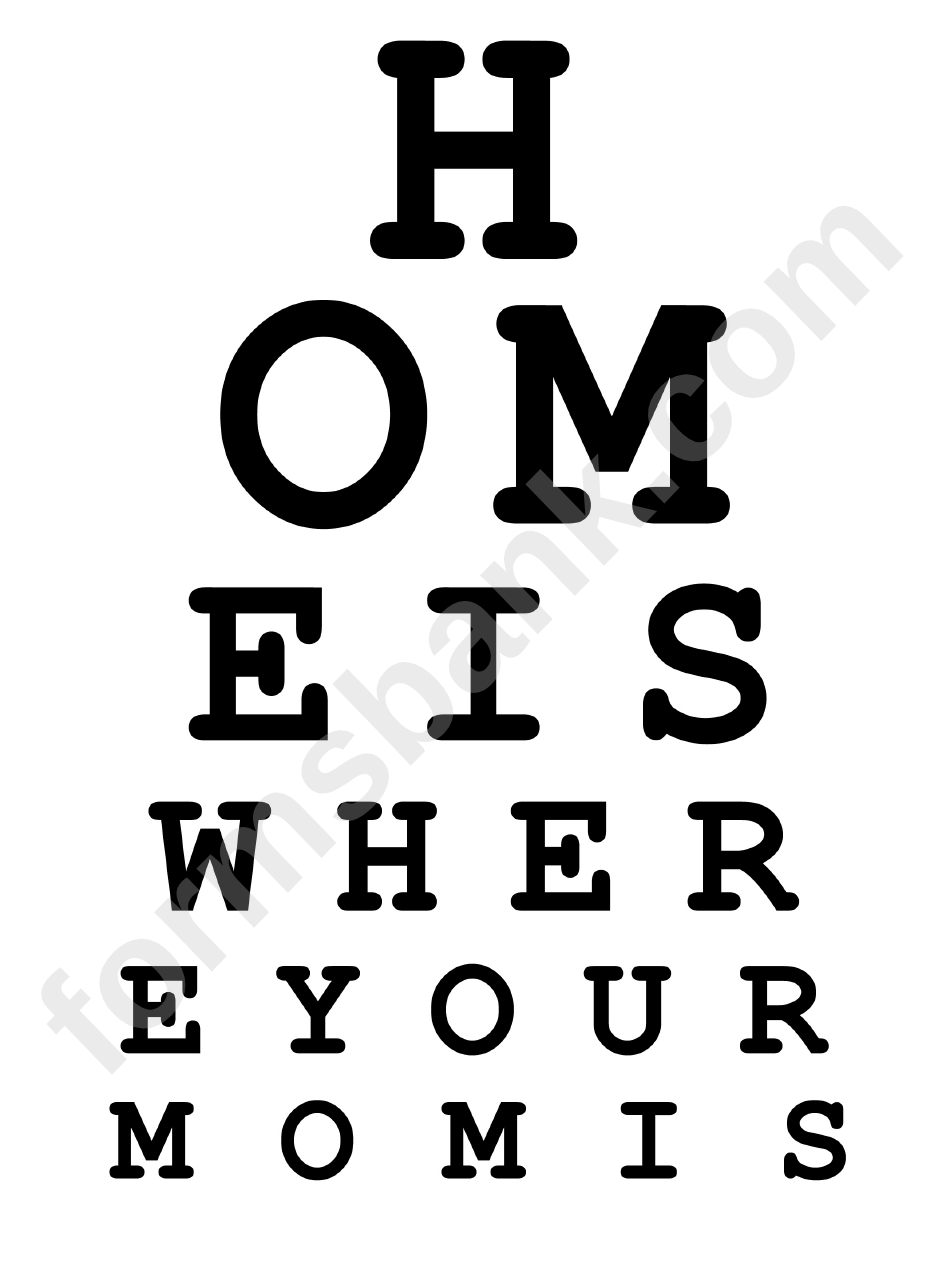 Eye Chart Template Printable Pdf Download