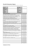 Fire Drill Evaluation Report Template