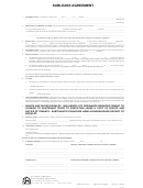 Sublease Agreement Printable pdf
