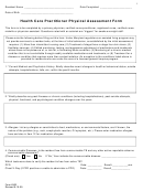 Health Care Practitioner Physical Assessment Form