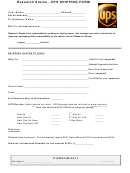Research Stores - Ups Shipping Form