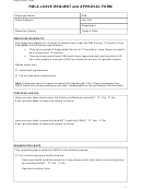 Fmla Leave Request And Approval Form - Edgecombe County