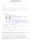 University Of Maine System Request For Family Or Medical Leave Form