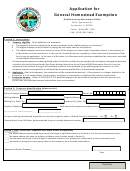 Application For General Homestead Exemption