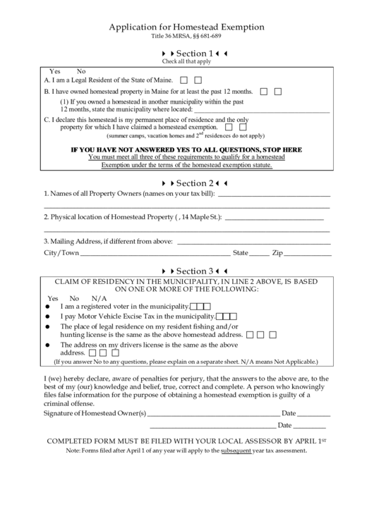 Fillable Application For Homestead Exemption Template Printable Pdf Download 4037