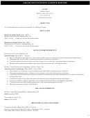 Graduate Student Sample Resume - Clinical Director Position