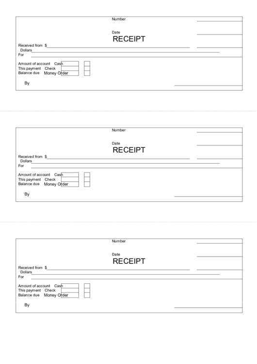 3 Cash Receipts Template Printable pdf