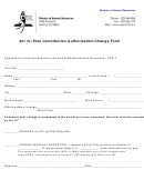 401 (k) Plan Contribution Authorization/change Form (compensation $17,000)