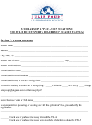 Scholarship Application To Attend The Julie Foudy Sports Leadership Academy (jfsla)