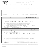 Federal And State Income Tax Withholding Form