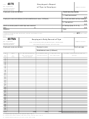 Form 4070 - Employee's Report Of Tips To Employer - 2005