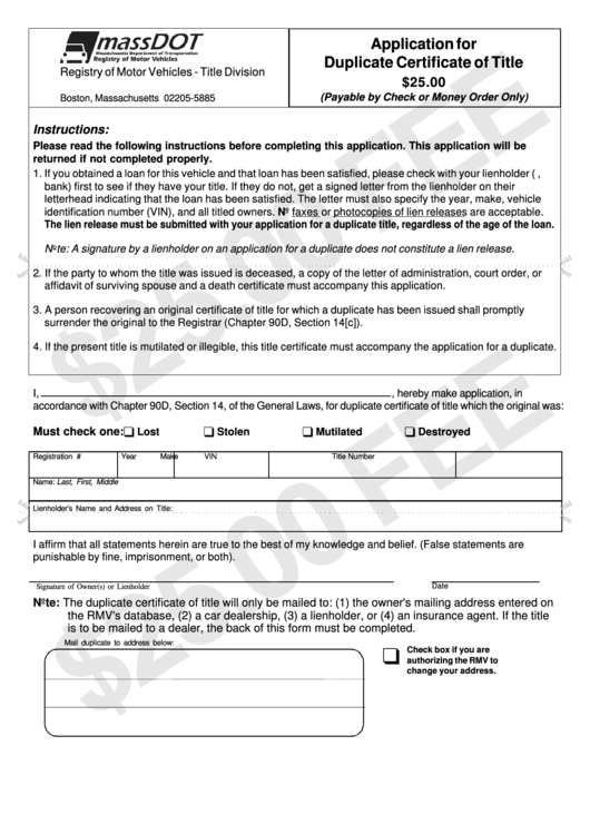 application for duplicate title illinois