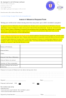Leave Of Absence Request Form - St George's C Of E Primary School