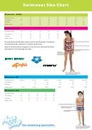 Swimwear Size Chart