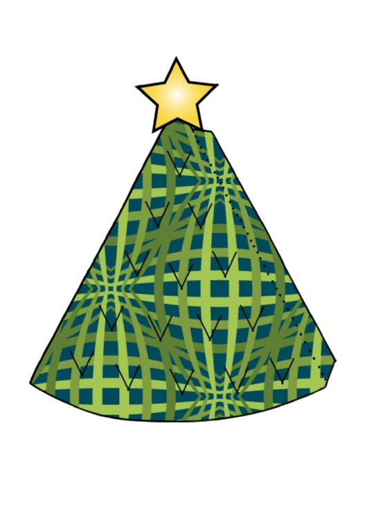 Christmas Cone Paper Tree Template printable pdf download