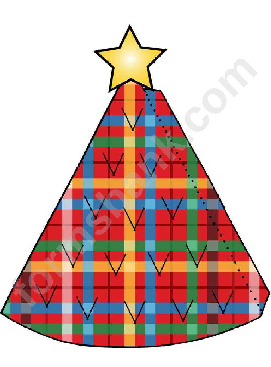 Christmas Cone Paper Tree Template