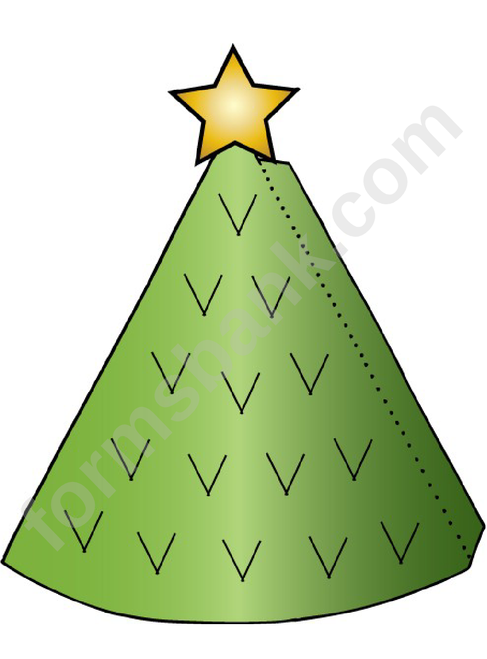 Christmas Cone Paper Tree Template Printable Pdf Download