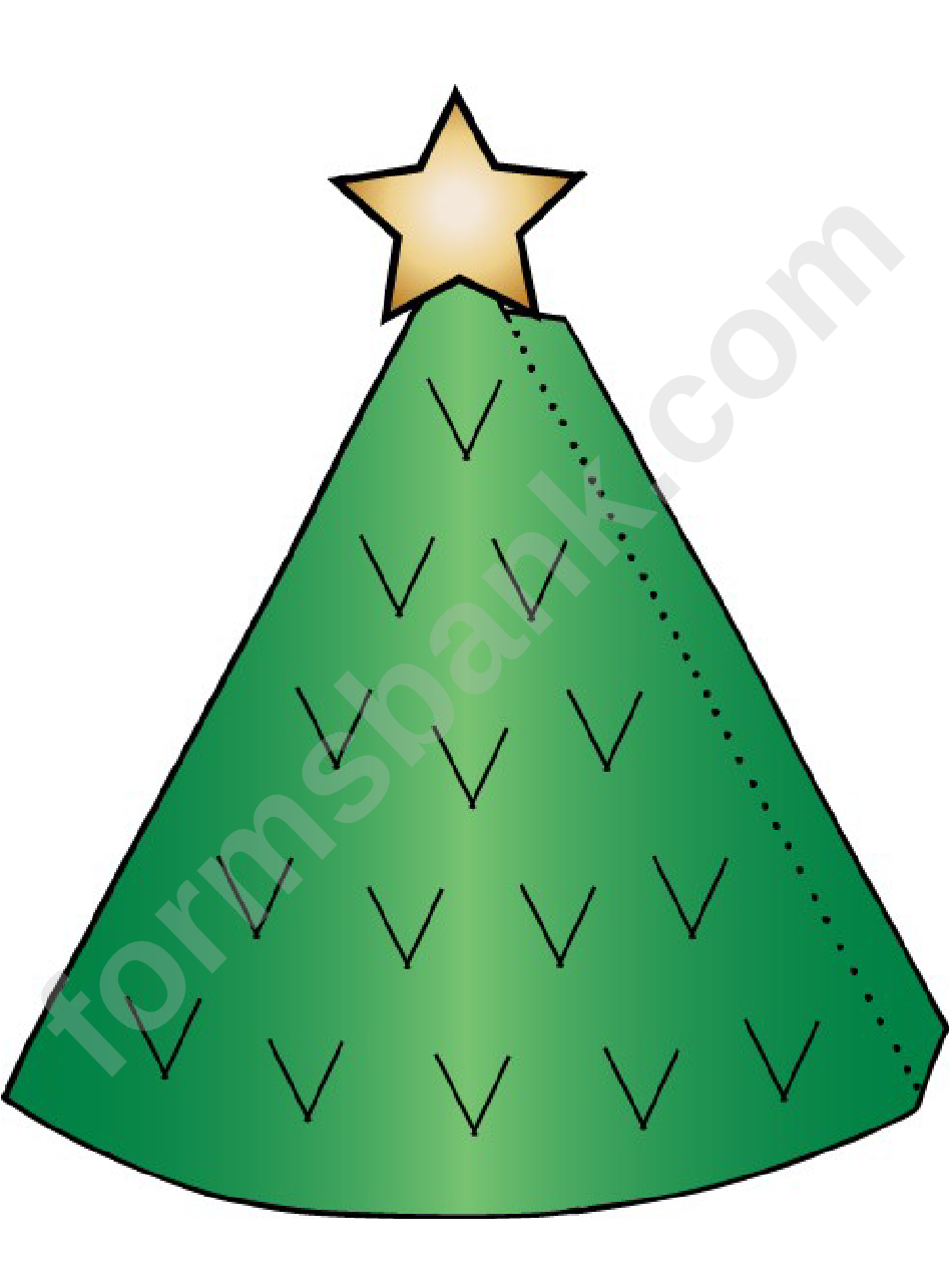 Christmas Cone Paper Tree Template