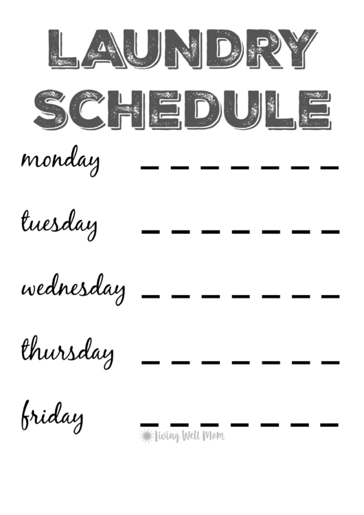 Gray Monday-Friday Schedule Printable pdf